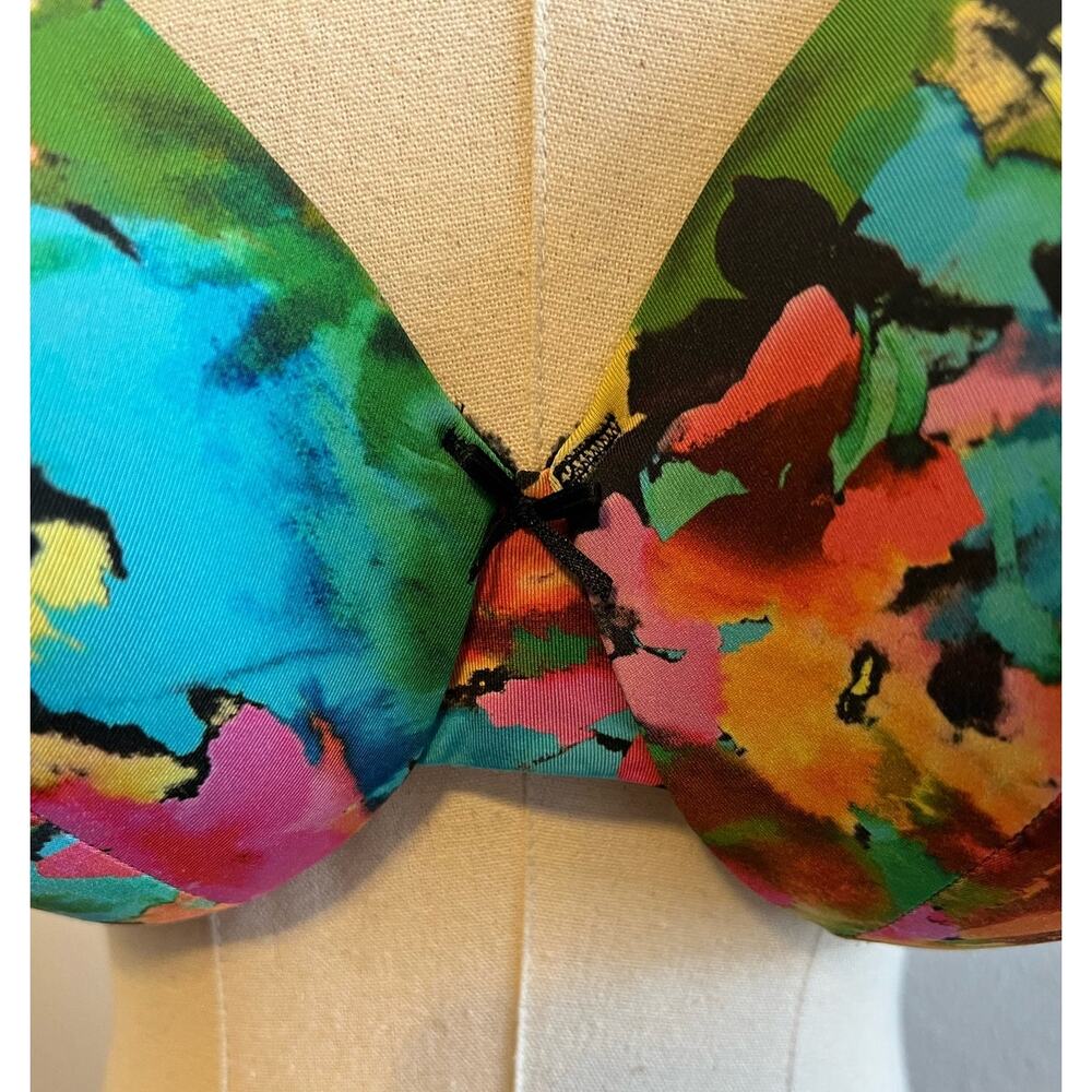 Lane Bryant Cacique Bra Lightly Lined Full Coverage Bright Floral Size 34G - Picture 6 of 6